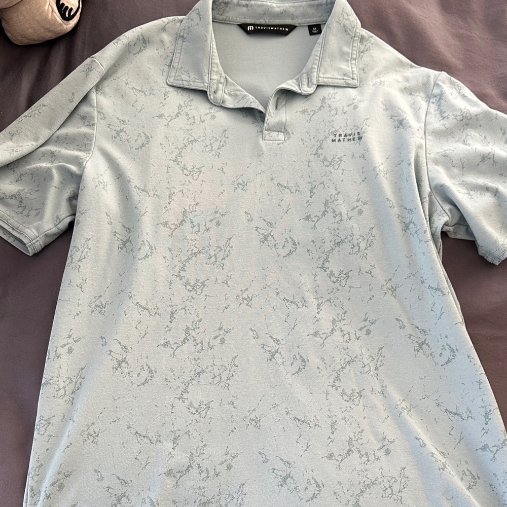 Travis Mathew Light Blue Polo Shirt